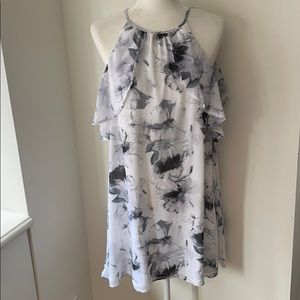 UO Kimchi Blue ruffled floral halter dress